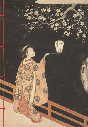 Prunier dans l'estampe japonaise : carnet 18 x 26 cm
