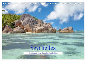Seychelles : Des îles de rêve dans l'océan Indien (Calendrier mural 2026 DIN A4 vertical), CALVENDO calendrier mensuel : Photos des belles îles de Mahé et La Digue.
