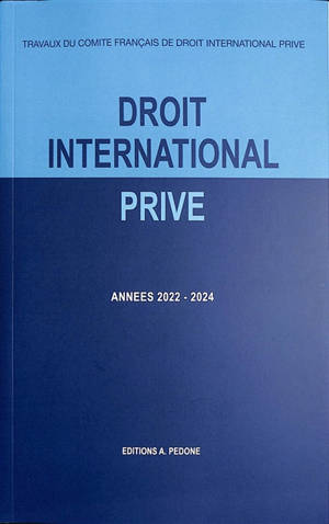 Droit international privé : années 2022-2023, 2023-2024
