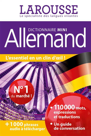 Allemand : dictionnaire mini : français-allemand, allemand-français. Deutsch : Miniwörterbuch : Französisch-Deutsch, Deutsch-Französisch