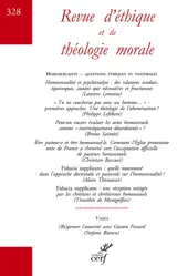 Revue d'éthique et de théologie morale, n° 328. Homosexualité : questions éthiques et pastorales