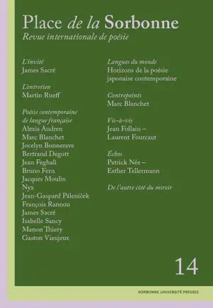 Place de la Sorbonne : revue internationale de poésie de Paris-Sorbonne, n° 14