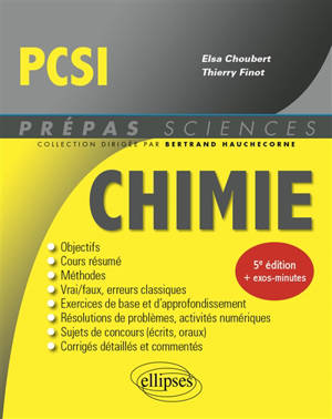 Chimie PCSI : nouveaux programmes