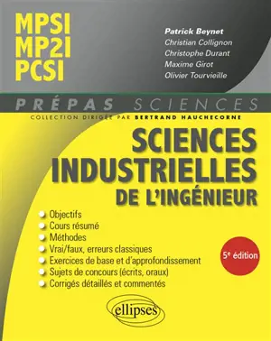 Sciences industrielles de l'ingénieur MPSI, MP2I, PCSI : nouveaux programmes