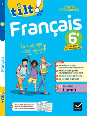 Ton cahier d'entraînement français 6e : pour progresser facilement : nouveau programme