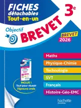Fiches détachables tout-en-un 3e : brevet 2026