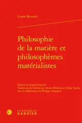 Philosophie de la matière et philosophèmes matérialistes