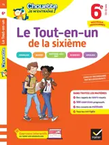 Le tout-en-un de la sixième, 11-12 ans : français, maths, histoire géo, EMC, sciences & techno, anglais : nouveau programme
