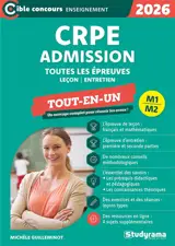 CRPE admission M2, toutes les épreuves : professeur des écoles : 2025