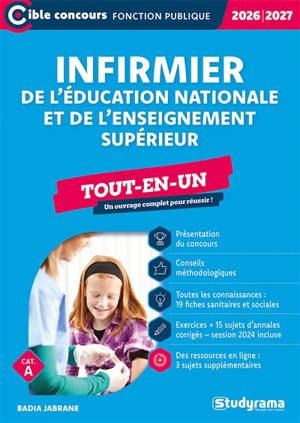 Infirmier de l'Education nationale et de l'enseignement supérieur, cat. A : tout-en-un, 2026-2027