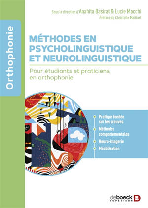 Méthode psycholinguistique et neurolinguistique : pour étudiants et praticiens en orthophonie