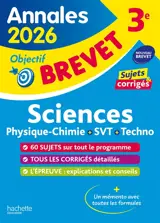Sciences, physique chimie, SVT, techno : annales brevet 2026, sujets & corrigés