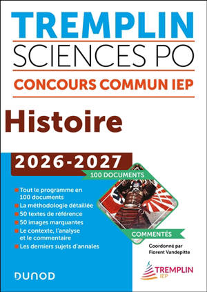 Tremplin Sciences Po : concours commun IEP : histoire, 2026-2027