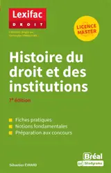 Histoire du droit et des institutions : licence & master
