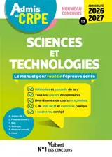 Sciences et technologie : le manuel pour réussir l'épreuve écrite : nouveau concours, admissibilité 2026-2027, L3