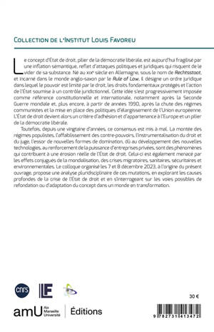 L'Etat de droit face aux crises : l'Etat de droit en crise