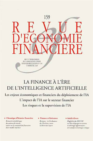 Revue d'économie financière, n° 159. La finance à l'ère de l'intelligence artificielle