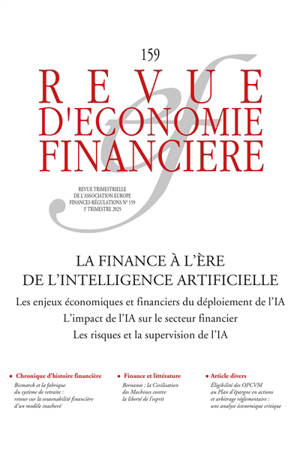 Revue d'économie financière. IA et finance