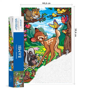 Coloriage mystère Disney : Poster Bambi : Colorie les chiffres et découvre l'image