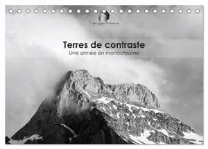 Terres de contraste – Une année en monochrome (Calendrier de bureau 2026 DIN A5 vertical), CALVENDO calendrier mensuel : Un calendrier artistique et élégant qui révèle, mois après mois, la puissance et la poésie des paysages en noir et blanc.