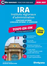 IRA, instituts régionaux d'administration : concours externe, concours interne, 3e concours, tout-en-un, cat. A : 2026-2027