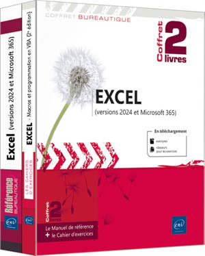 Excel (versions 2024 et Microsoft 365) : coffret 2 livres