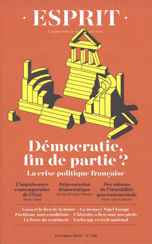 Esprit, n° 528. Démocratie, fin de partie ? : la crise politique française