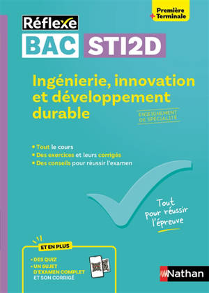Ingénierie, innovation et développement durable : enseignement de spécialité 1re, Terminale STI2D