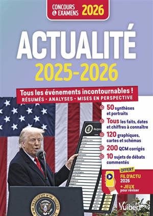 Actualité 2025-2026 : tous les événements incontournables ! : résumés, analyses, mises en perspective, concours & examens 2026