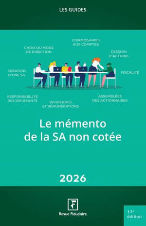 Le mémento de la SA non cotée : 2026