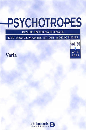 Psychotropes, n° 4 (2024). Varia
