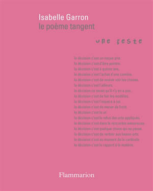Le poème tangent : une geste