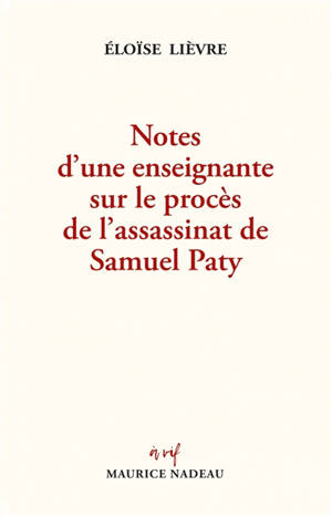 Notes d'une enseignante sur le procès de l'assassinat de Samuel Paty