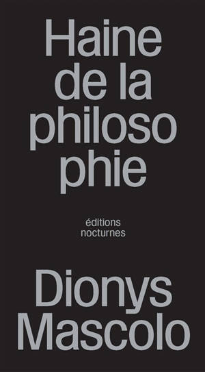 Haine de la philosophie