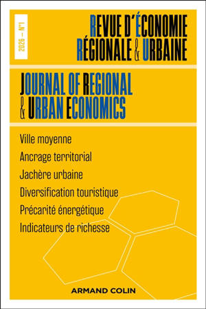 Revue d'économie régionale et urbaine, n° 1 (2026)