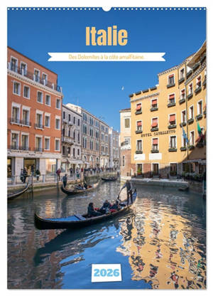 Italie : Des Dolomites à la côte amalfitaine (Calendrier mural 2026 DIN A2 horizontal), CALVENDO calendrier mensuel : Photos de villes et de paysages du nord et du centre de l'Italie jusqu'à la côte amalfitaine.