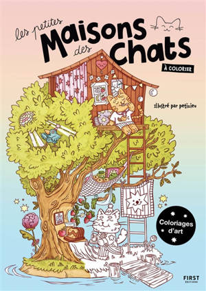 Les petites maisons des chats à colorier