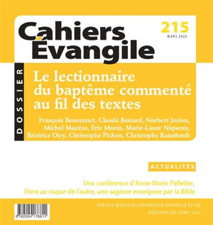 Cahiers Evangile, n° 215. Le lectionnaire du baptême commenté au fil des textes