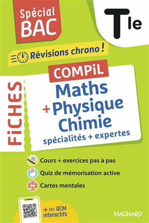 Compil de fiches maths + physique chimie terminale : révisions chrono ! : spécialités + expertes