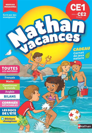 Nathan vacances, CE1 vers le CE2, 7-8 ans : toutes les matières