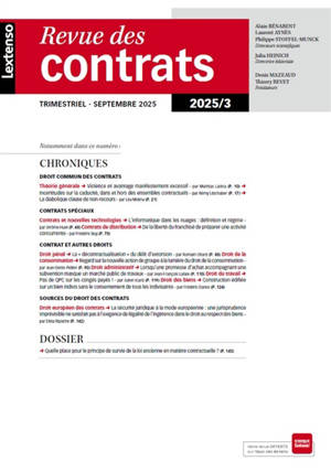 Revue des contrats, n° 3 (2025)