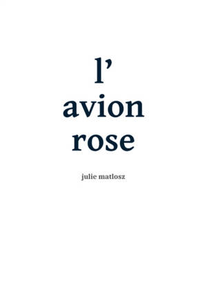 L'avion rose. Une main dans un jardin. L'enfant raté