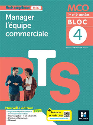 Bloc 4 : manager l'équipe commerciale : BTS MCO 1re et 2e années