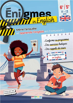 Enigmes in English 6e-5e, 11-13 ans : mène l'enquête et apprends l'anglais en t'amusant !