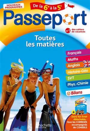 Passeport de la 6e à la 5e : toutes les matières : nouveaux programmes