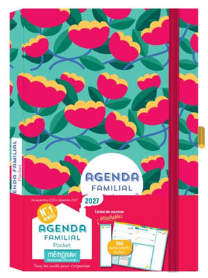 Agenda familial pocket Mémoniak 2027 : de septembre 2026 à décembre 2027