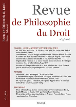 Revue de philosophie du droit, n° 5