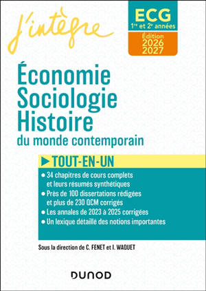 Economie, sociologie, histoire du monde contemporain, ECG 1re et 2e années : tout-en-un, édition 2026-2027