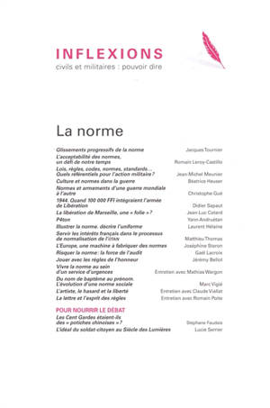 Inflexions : civils et militaires : pouvoir dire, n° 57. La norme