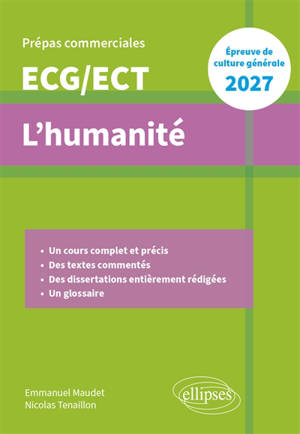 L'humanité : prépas commerciales ECG, ECT : épreuve de culture générale 2027
